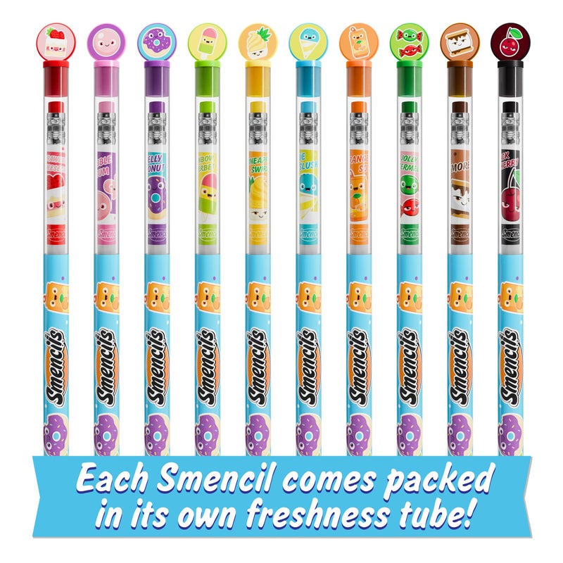 Scentco Smencils - Patented Gourmet Scented Graphite HB #2 Pencils Made from Recycled Newspapers, 10 Count, Gifts for Kids, School Supplies - Image 5